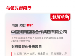 中国河南国际选择用友BIP构筑财务数智化底座，护航全球化经营
